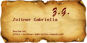 Zoltner Gabriella névjegykártya