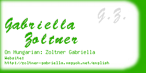 gabriella zoltner business card